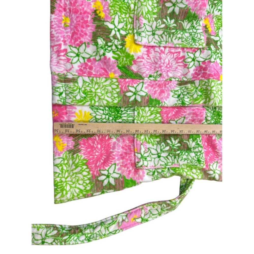 Lilly Pulitzer Luxe Terry Robe Resort White Mum Patch OS NWOT - Picture 15 of 16